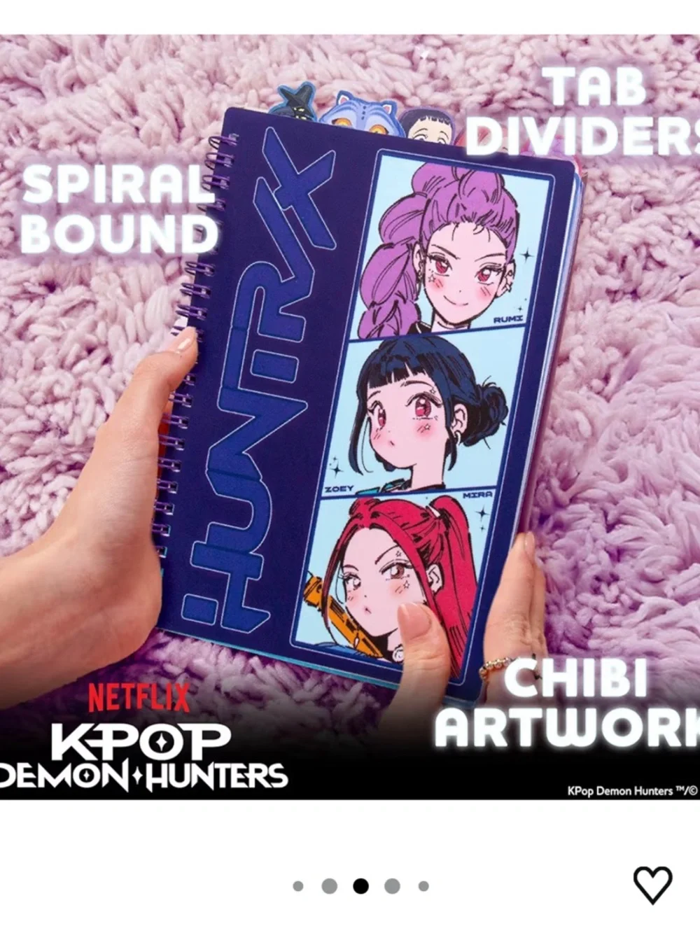 KPop Demon Hunters™ Huntr/x Tab Journal with 80 Lined Pages, Spiral-Bound